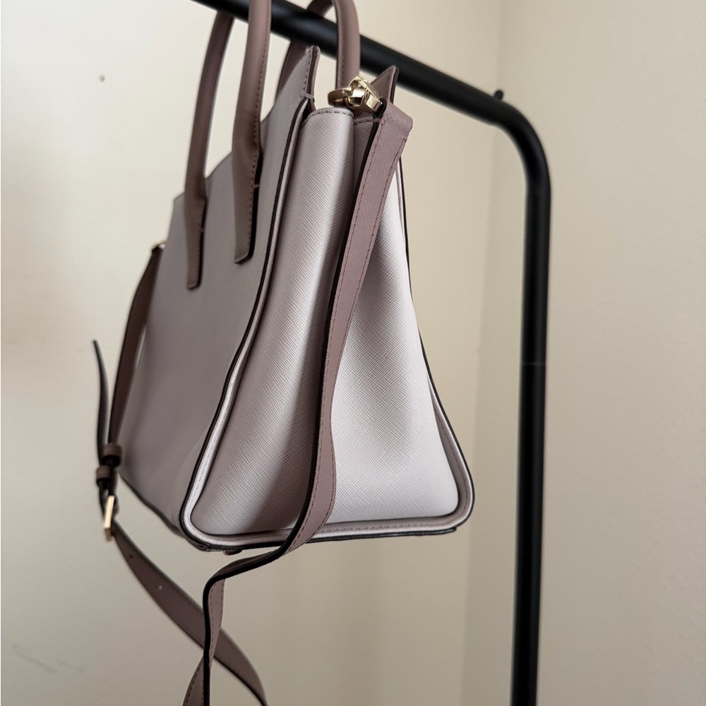 Kate Spade Cameron Street Candace Tote Gray Taupe Neutral Leather - Picture 7 of 9